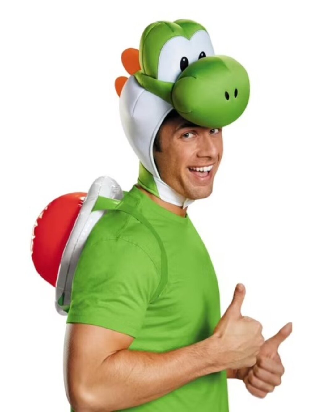 Super Mario Yoshi Adult Halloween Costume Inflatable Shell Green One Size